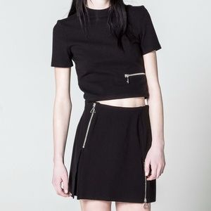 Cheap Monday Zippered Skirt Set "Point" "Dang"